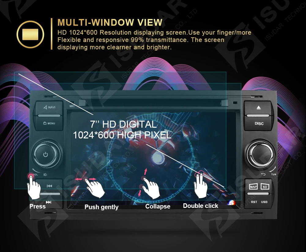 Discount Isudar Car Multimedia Player GPS Android 8.0 2 Din Stereo System Radio For Ford/Focus/Mondeo/Kuga Octa Core Wifi Microphone DVR 16