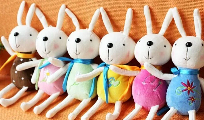 

1X Random Color Middle 16CM - Kawaii Rabbit Plush Stuffed Toy - String Toy Plush Figure Doll , Flower Bouquet Toy Gift Plush Toy