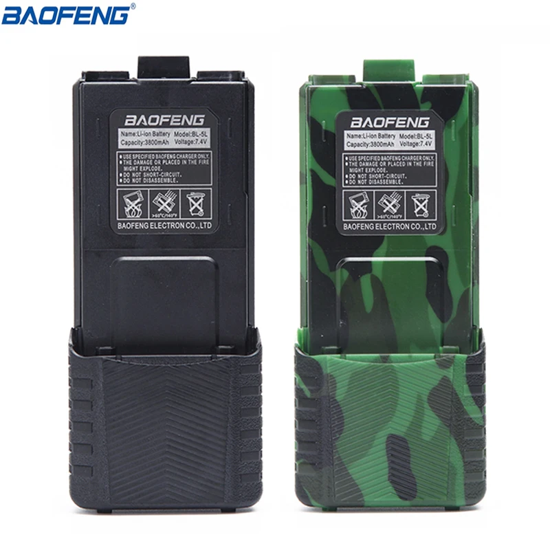 

Original Baofeng UV-5R BL-5 7.4V 1800mAh/3800mAh Li-Ion Battery For Baofeng UV-5RE BF-F8HP Walkie Talkie UV5R Two Way Radio