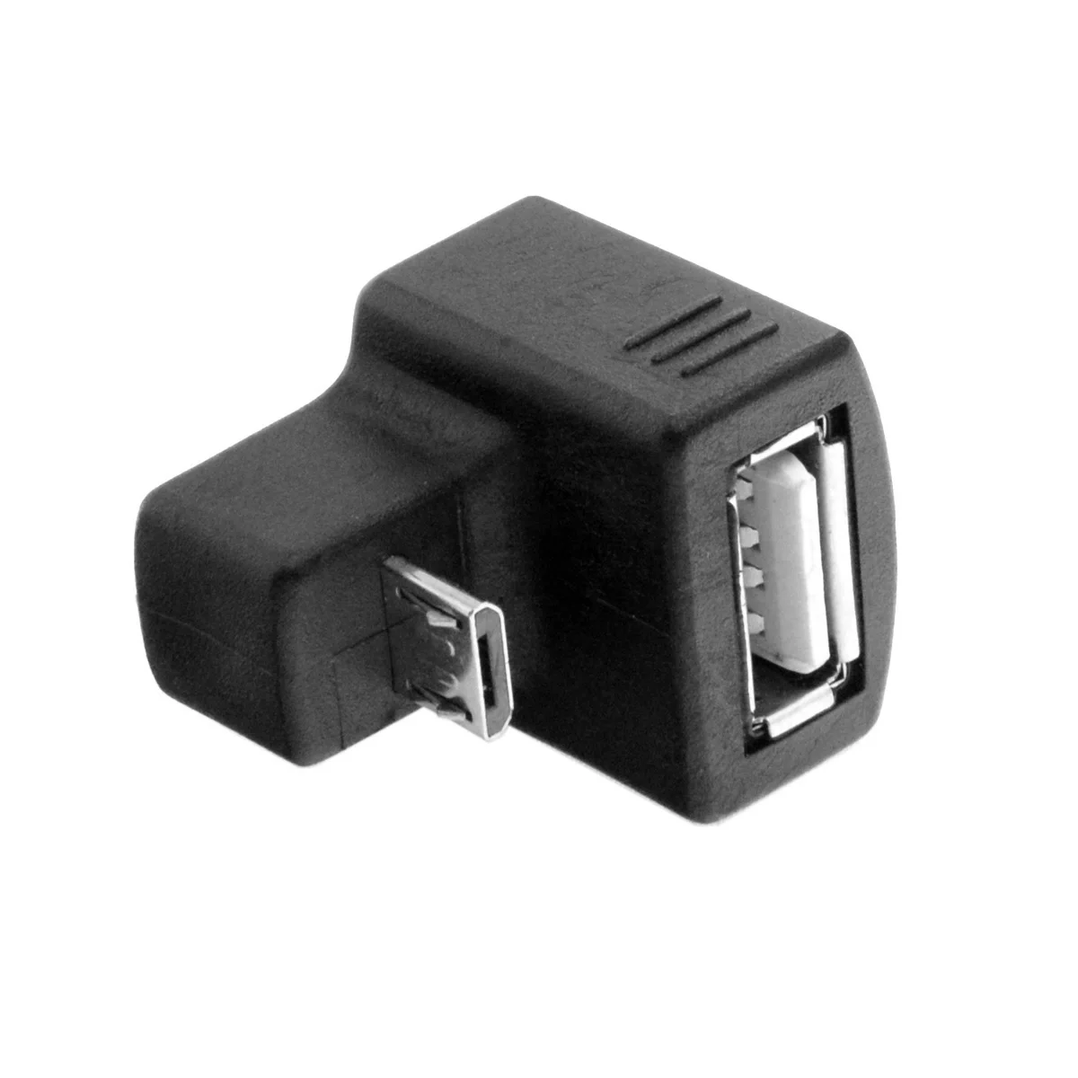 

Cablecc Down UP Right Angled 180 Degree Micro USB OTG to USB 2.0 Female Extension Adapter for Cell Phone & Tablet