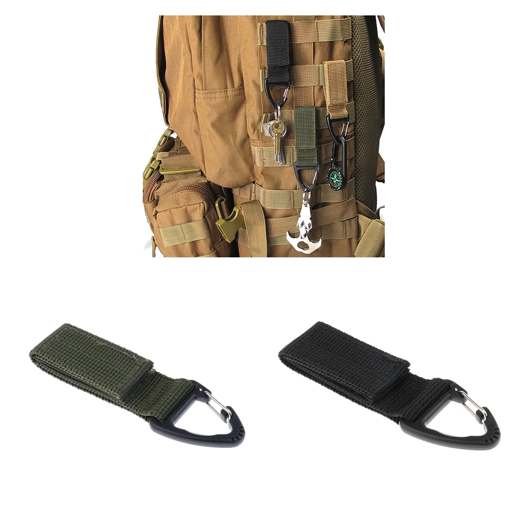 2pcs Molle Tactical Backpack Military Attachment Nylon bing Hanging