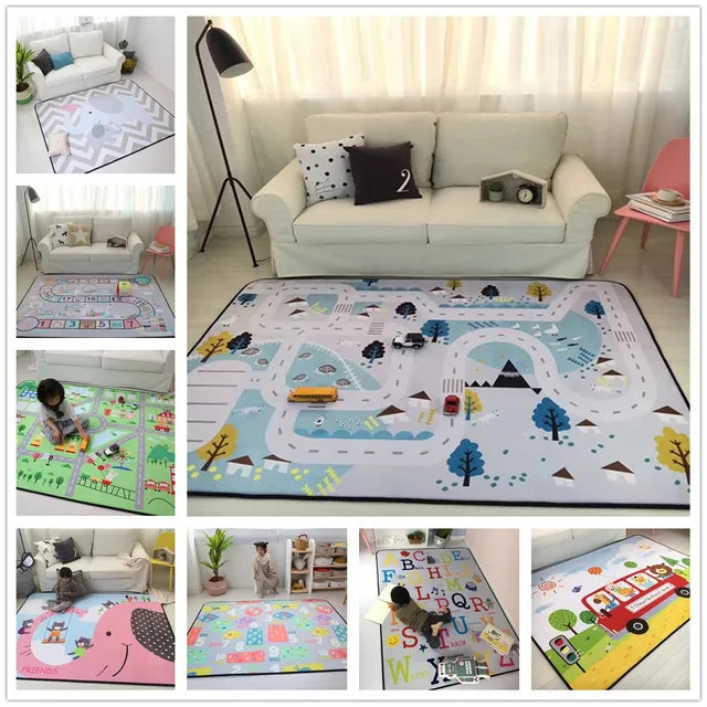 150x200cm Thick Cartoon Carpets For Living Room Soft Rugs 150x200cm Thick Cartoon Carpets For Living Room Soft Rugs Bedroom Children Play Crawl Floor Mat