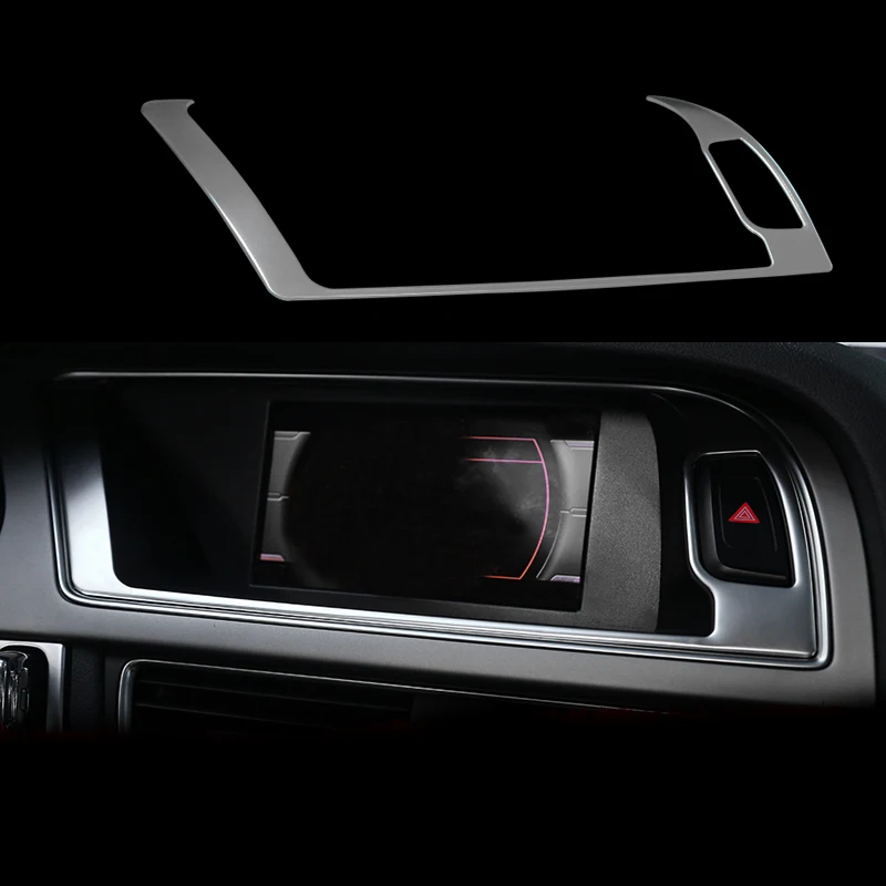 

Stainless Center GPS Navigator Decorator Frame Cover Trim For Audi A5 2009-2017 & A4 B8 09-16