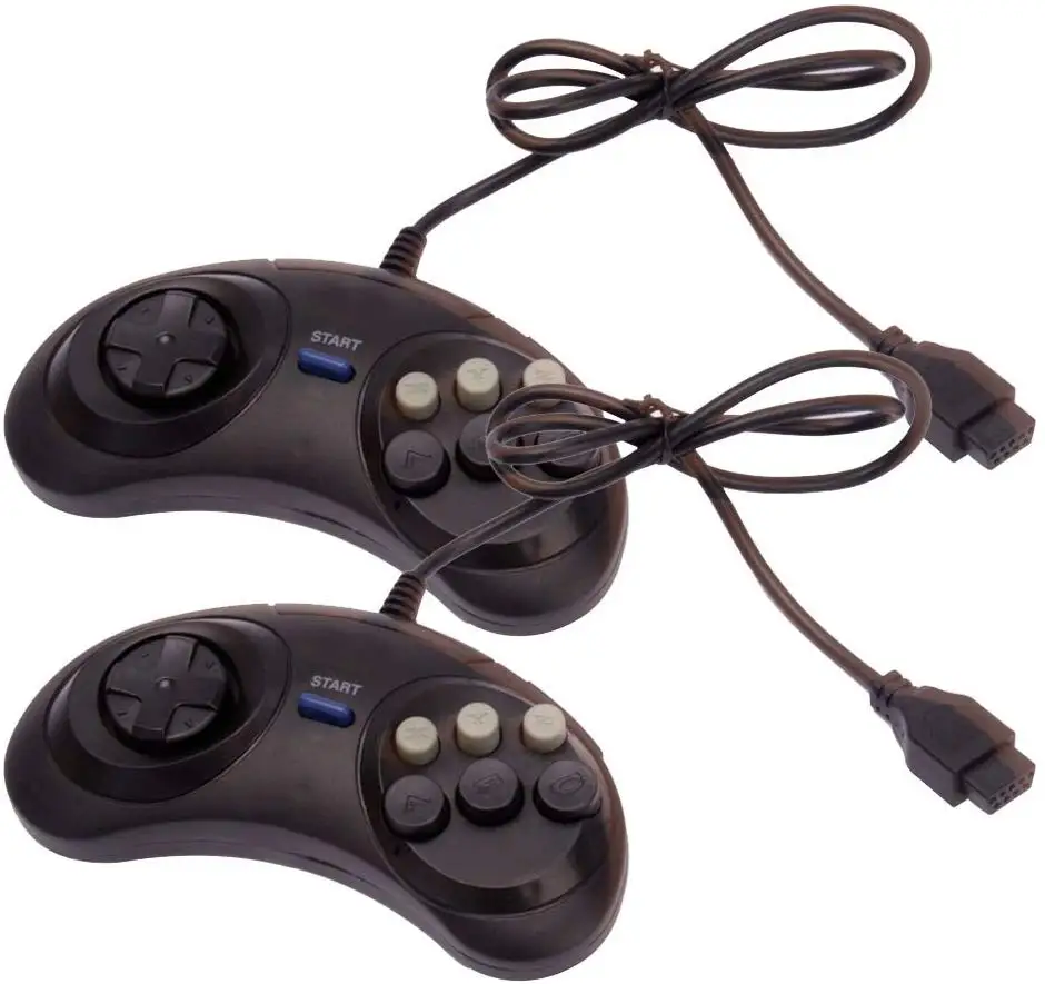 2 шт. игровой контроллер 6 кнопок sega Кнопка Джойстик для MD игровые аксессуары|pc