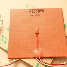 200x200 мм, 300w@ 36 В, w/ntc 100 К Термистор, keenovo силиконовый обогреватель 3D-принтеры нагреватель, Heatbed, сначала Класс гарантированное качество