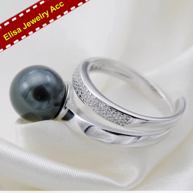 Кольца из серебра S925 пробы с жемчугом аксессуары модные кольца фурнитура и