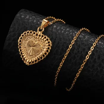 

St.kunkka Delicate Heart Statement Necklaces Pendants Chokers Woman Collar Link Chain Bib 24K Yellow Gold Filled Chunky Jewelry