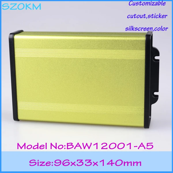

1 piece free shipping aluminium project box 96x33x140 mm aluminum case electronics enclosure aluminium profile box