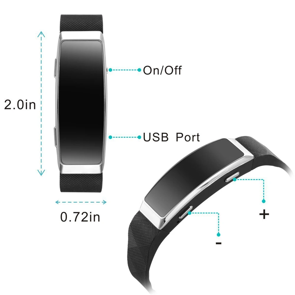 GEVO 8G Digital Voice Recorder Wristband MP3 Music Player Voice Activated Recorder Wearable Technology For Class Sports Lectures GEVO 8G Digital Voice Recorder Wristband MP3 Music Player Voice Activated Recorder Wearable Technology For Class Sports Lectures