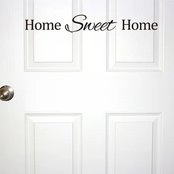 Home Sweet Home Quote Wall Stickers Vinyl Door Sticker Removable Home Decoration English Words For Front Door Wall Art Decal