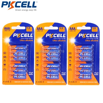 

24Pcs PKCELL LR03 1.5V Battery 3A LR03 AAA E92 AM4 MN2400Alkaline Dry Battery Superior UM4 MN2400 LR03 SUM4 LR3 HP16 AM4 400