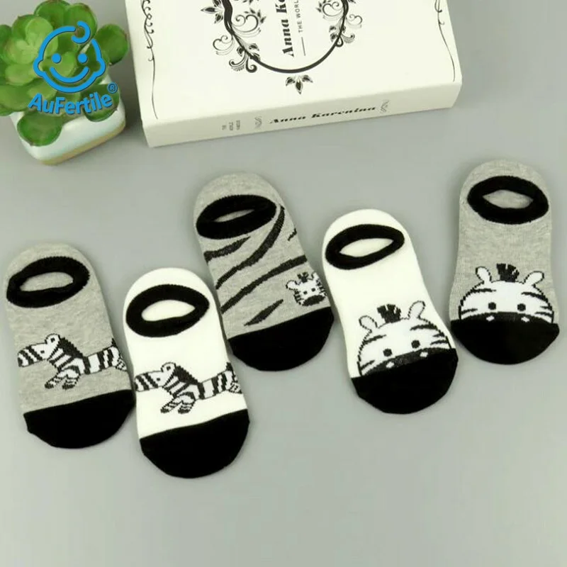 Five Pairs Animal High Quality Cotton Cartoon Child Sock Lovely Zebra Tiger Cute Newborn Baby Socks Girl And Boy 0-4 Years Old