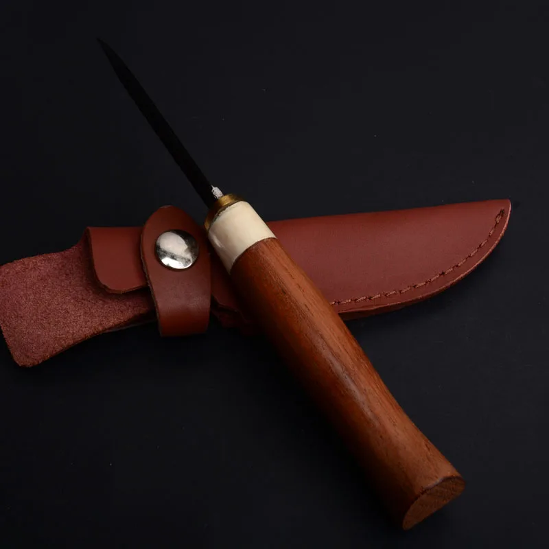 handemade fixed blade knife wood handle outdoor camping hunting survival pocket edc tools (1)