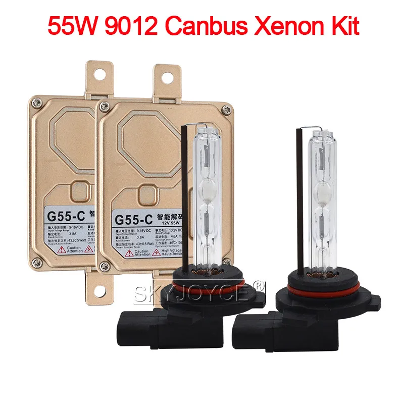 Super Canbus 55W Xenon 9012 HID Headlight Kit Canbus Error Canceller Digital Ballast 4300K 8000K 6000K 9012 Car Light Xenon Kit (2)