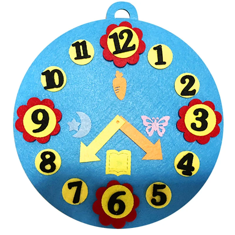 Новые детские Ранние развивающие часы время погоды Обучающие часы когнитивные игрушки для детей 998 - Цвет: blue clock