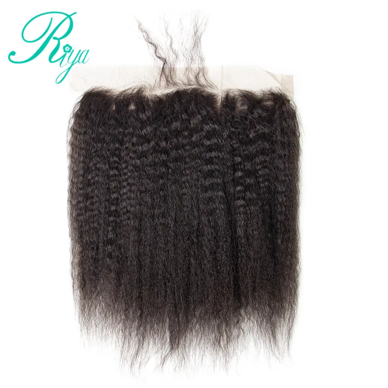 Riya Hair Mongolina курчавые Прямые Волосы Кружева Фронтальная 13X4 уха к уху грубая яки индийский яки фронтальная с детскими волосами