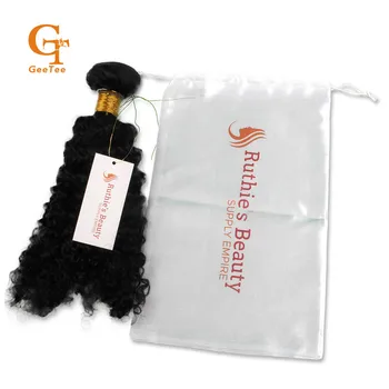 

custom logo 100% Virgin hair bundle packaging sets,women hair extention silk satin bag paper price hang tag,express shipping