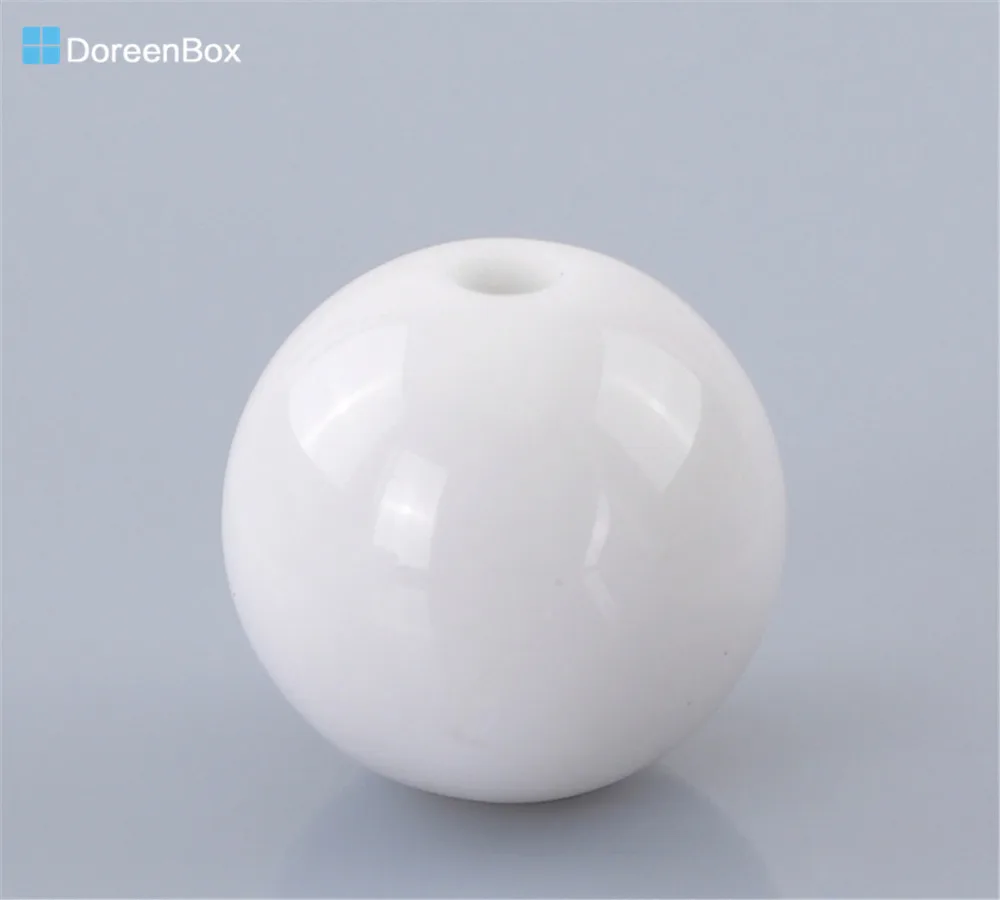 Doreen Box hot акриловые бусины Круглые белые 12 мм диаметр 100 шт (B22092)|acrylic spacer beads|spacer