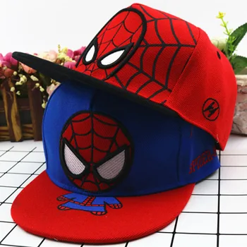 

Baby spring and summer new boy and girl hats cartoon Spider-Man Street dance baseball cap kids hip-hop hat photography props