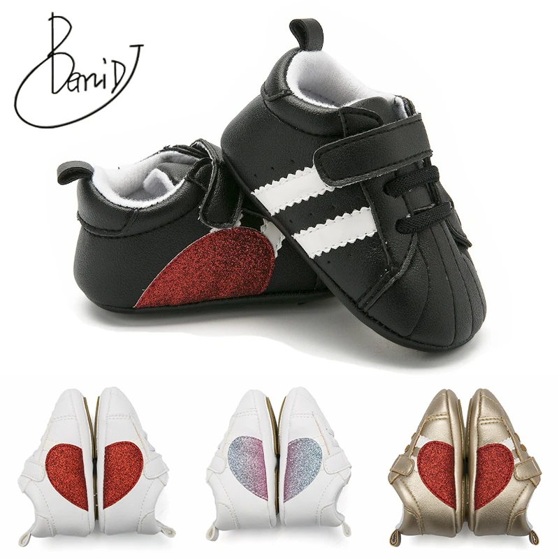 

new striped newborn shoes Rubber bottom girls shoes boys Indoor slip toddler shoes Breathable First Walkers baby shoes