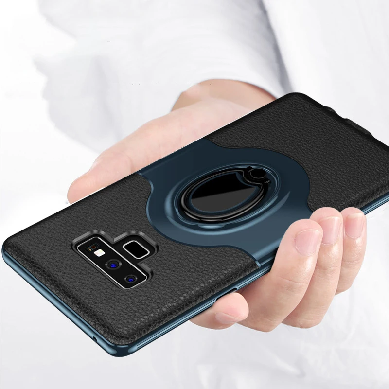 

Invisible Ring Bracket Cases for Samsung Note 9 Case 6.4'' Finger Ring Armor Anti-knock Cover for Galaxy Note 9 Note9 Bumper