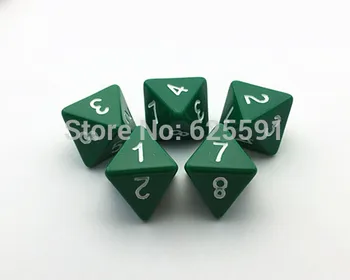 

5pc T&G dice High Quality Green 8 Sided Dice D8 Fun Games Jogos