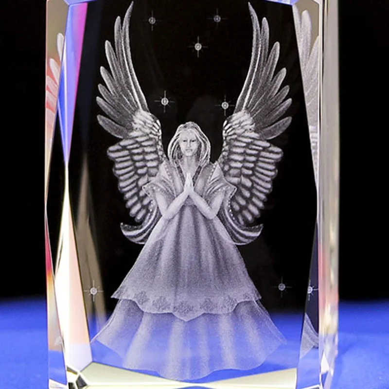Домашний Декор 3D лазерный Ангел Кристалл ремесла креативный подарок украшения миниатюрные фигурки украшение комнаты Аксессуары