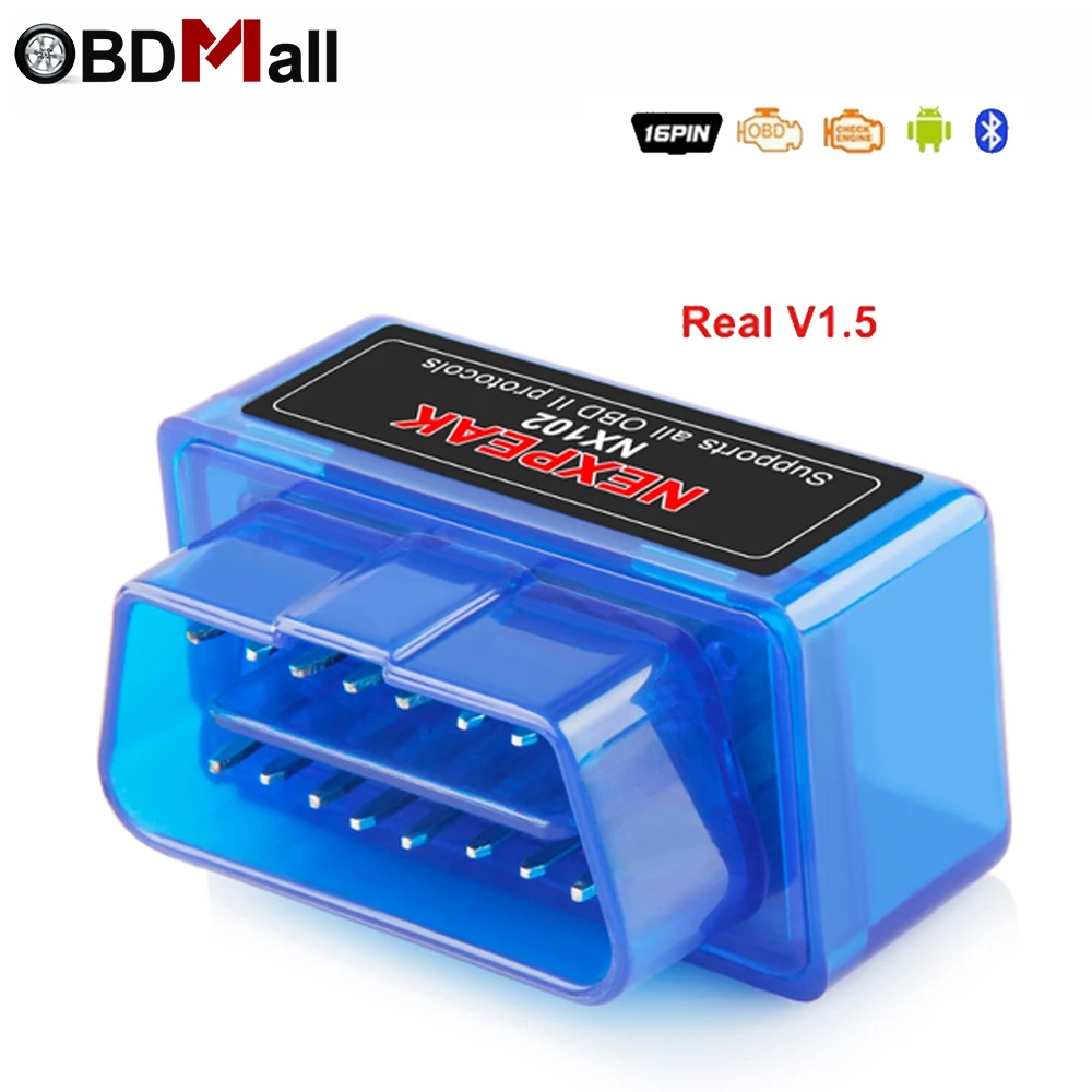 Elm327 Bluetooth ELM 327 V1.5 V 1 5 OBD2 OBDII Автомобильный адаптер сканер для Android код ридер