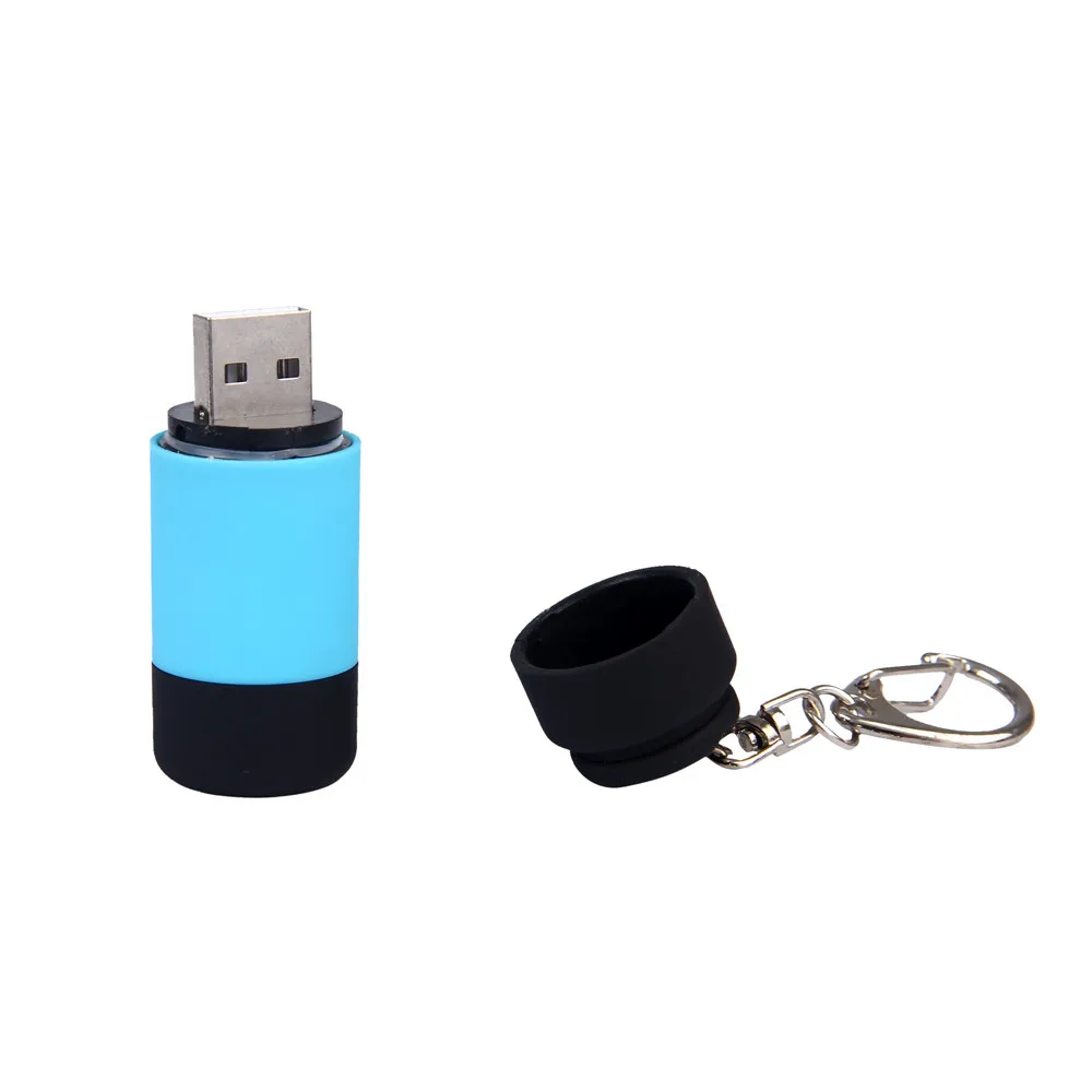 Auto Mini-Torch 0.3W 25Lum 1 Pcs Mini USB Torch Rechargeable Colorful LED Flashlight High-Powered K