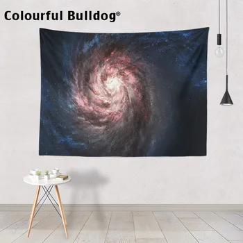 

Personalized Psychedelic Blue Space Wall Blanket Shining Stars Whirlpool Decorative Tapestry Apartment Living Room Wall Hanging