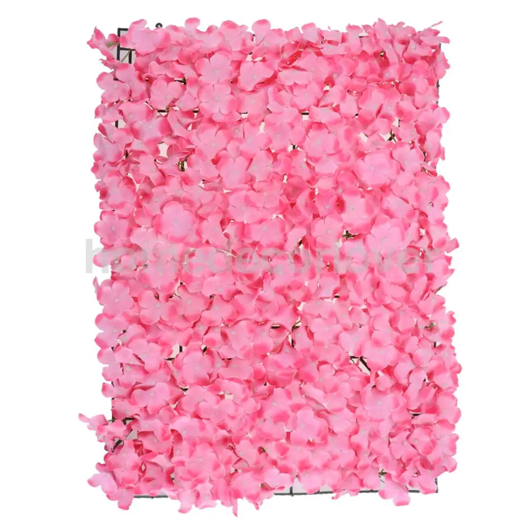 Upscale Artificial Flower Wall Panel Hydrangea Floral Carpet for Wedding Home Garden Shop Store Decoration