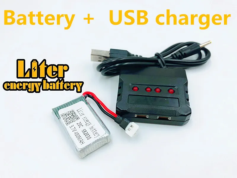 

3.7V 400mAh 682030 20c Lipo Battery For X11C Remote Control Aircraft Accessories 3.7 V 400mAH 20C 3.7v Li-po batteries + charger