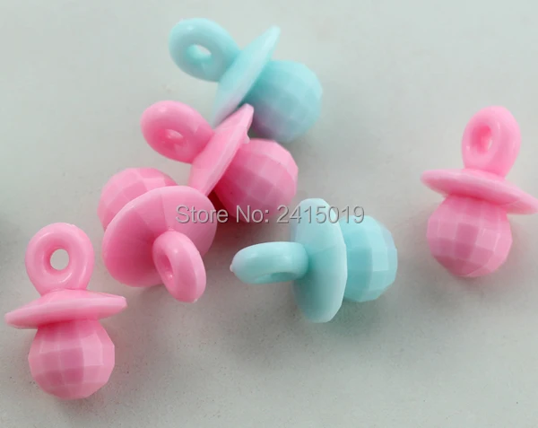 Solid blue pink color cutted baby pacifiers baby shower