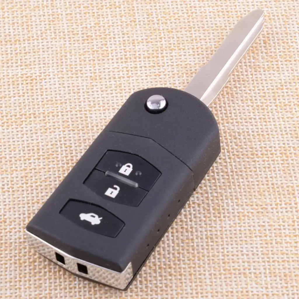 

DWCX 3 Buttons Flip Remote Key Shell Case Fob Fit for MAZDA 2 3 5 6 RX-8 MX-5