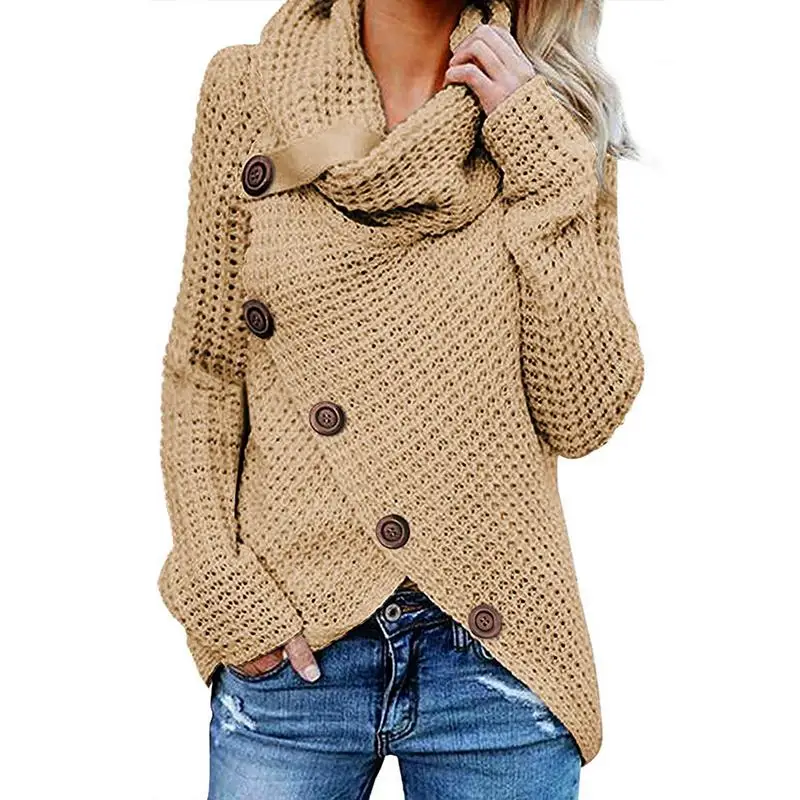 Blusas دي الأنثوية جديد بيع الإناث محبوك سترة البلوز المرأة 2019 الخريف الشتاء الياقة المدورة الدافئة تريكو البلوز