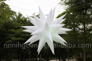 

Free shipping diameter 1.5m colourful led light balloon,inflatable hanging star