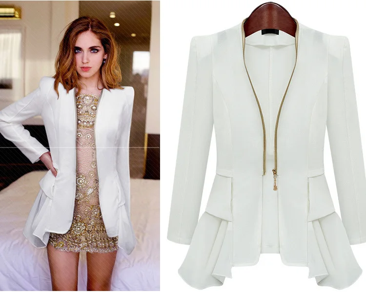 Items in search results Business-Ready Blazers for Women If there's one piece of clothing that can create a profound difference in your outfit, you can count on the venerable blazer. Pop one on over a blouse and dark denim to transform from casual elegance to office-ready professionalism.