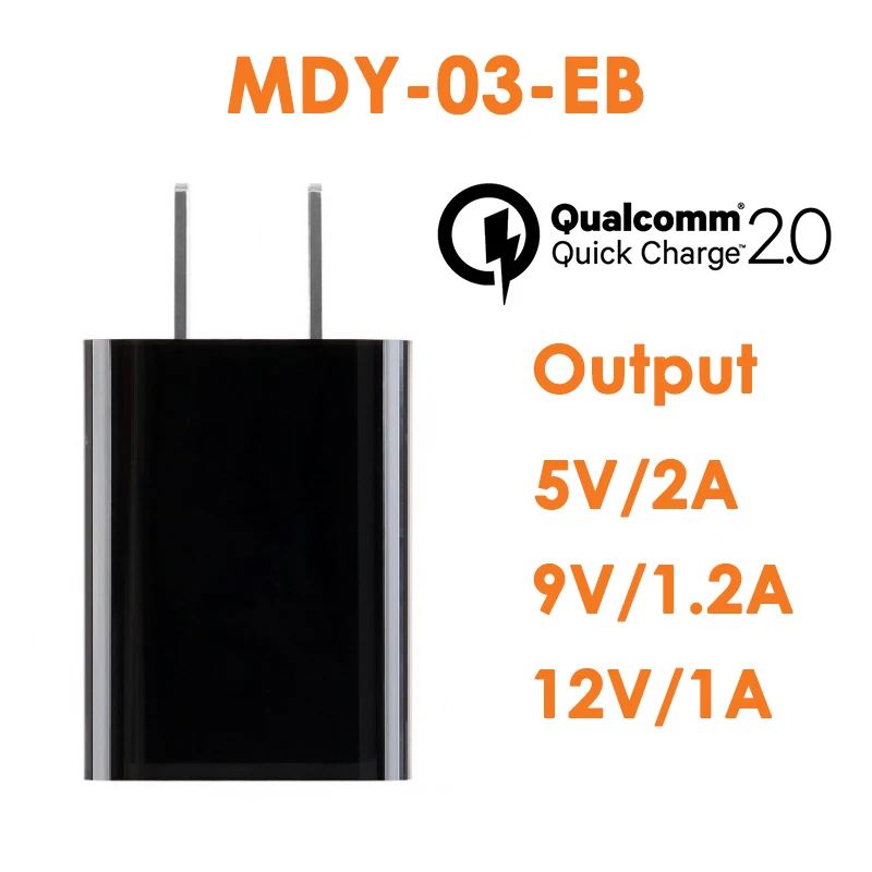 

Original mi Quick Charger 2.0 MDY-03-EB EC QC2.0 Portable Travel Usb Cable for Xiaomi 4 4C 4S Redmi NOTE Mi5
