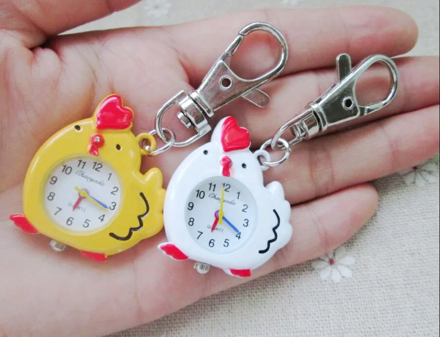 

1pc animal Quartz vintage pocket watch Movement Keychain Keyring Watch Pocket Watch Round Dial Y1489