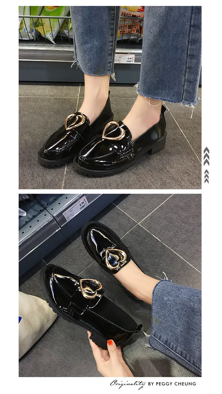 Женские кожаные туфли в британском стиле; тонкие туфли на плоской подошве в стиле Харадзюку; Повседневные Классические женские туфли в стиле ретро