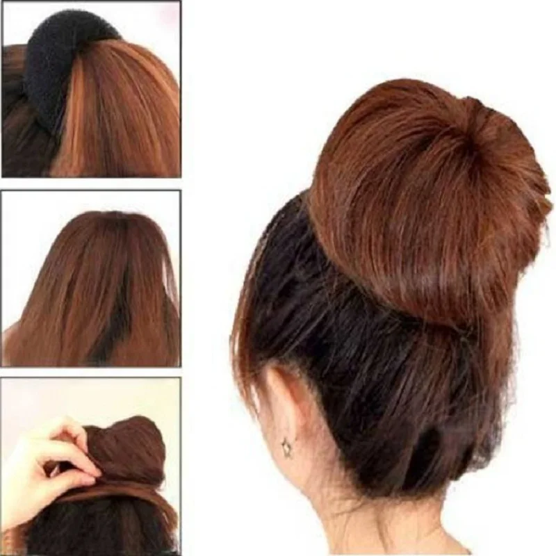 3 Pcs Sponge Women Girl Hair Bun Ring Donut Shaper Hair Styler