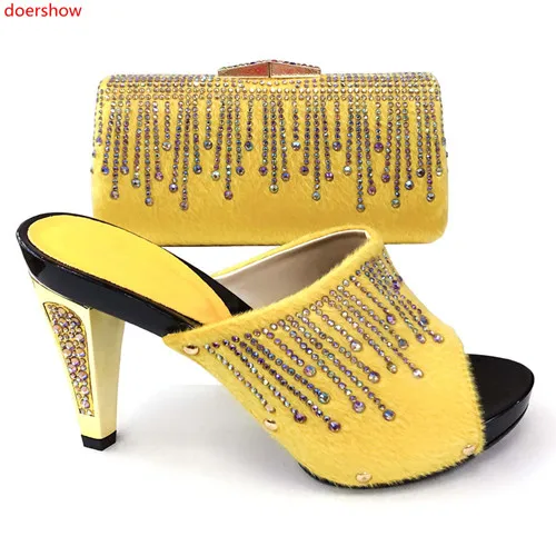 

doershow beautiful Italian Shoes With Matching Bag Set New African Ladies Shoes And Bag Italian Party Shoes Free Shipping SXS1-7