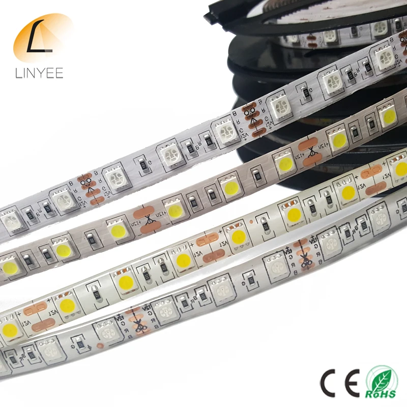 

Led Strip 5M 300Leds waterproof RGB Led Light 3528 5050 DC12V 60Leds/M Fiexble Light Led Ribbon Tape Home Decoration Lamp