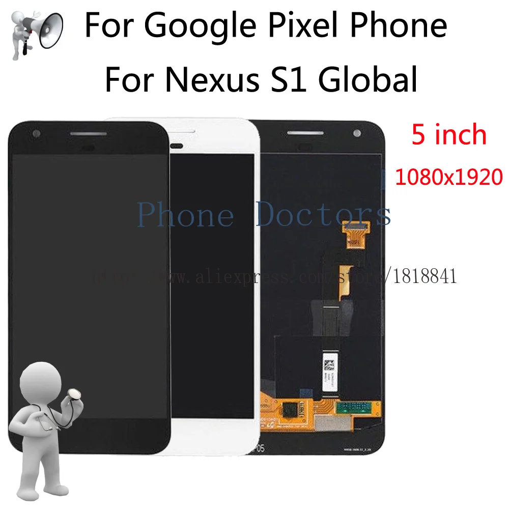 

5.0 " New LCD For HTC Google Pixel phone LCD Display + Touch Screen Digitizer For Nexus S1 Global LCD Parts Replacement