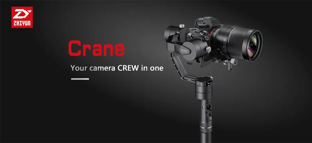 Zhiyun Crane 2 и 3 Осями для мобильного создания фильмов ручной видео Камера карданный Стабилизатор Для беззеркальных цифровых зеркальных фотокамер Камера в режиме реального времени для непрерывного изменения фокусировки камеры