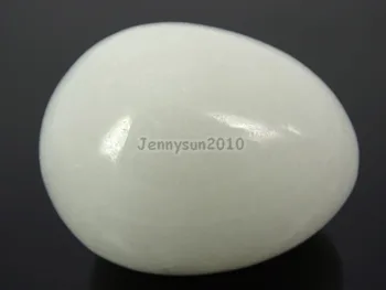 

Natural Collectible White Ja-de Gems Stone Egg Decor Statue Sphere Handball Health Massager 5Pcs/Pack