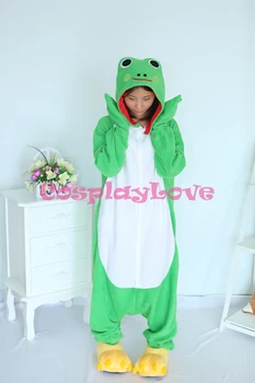 

Frog Pajamas Animal Cosplay Costume Coral Women Men Kid Adult Pajamas Onesies Cartoon Halloween Sleepwear Sleepsuit