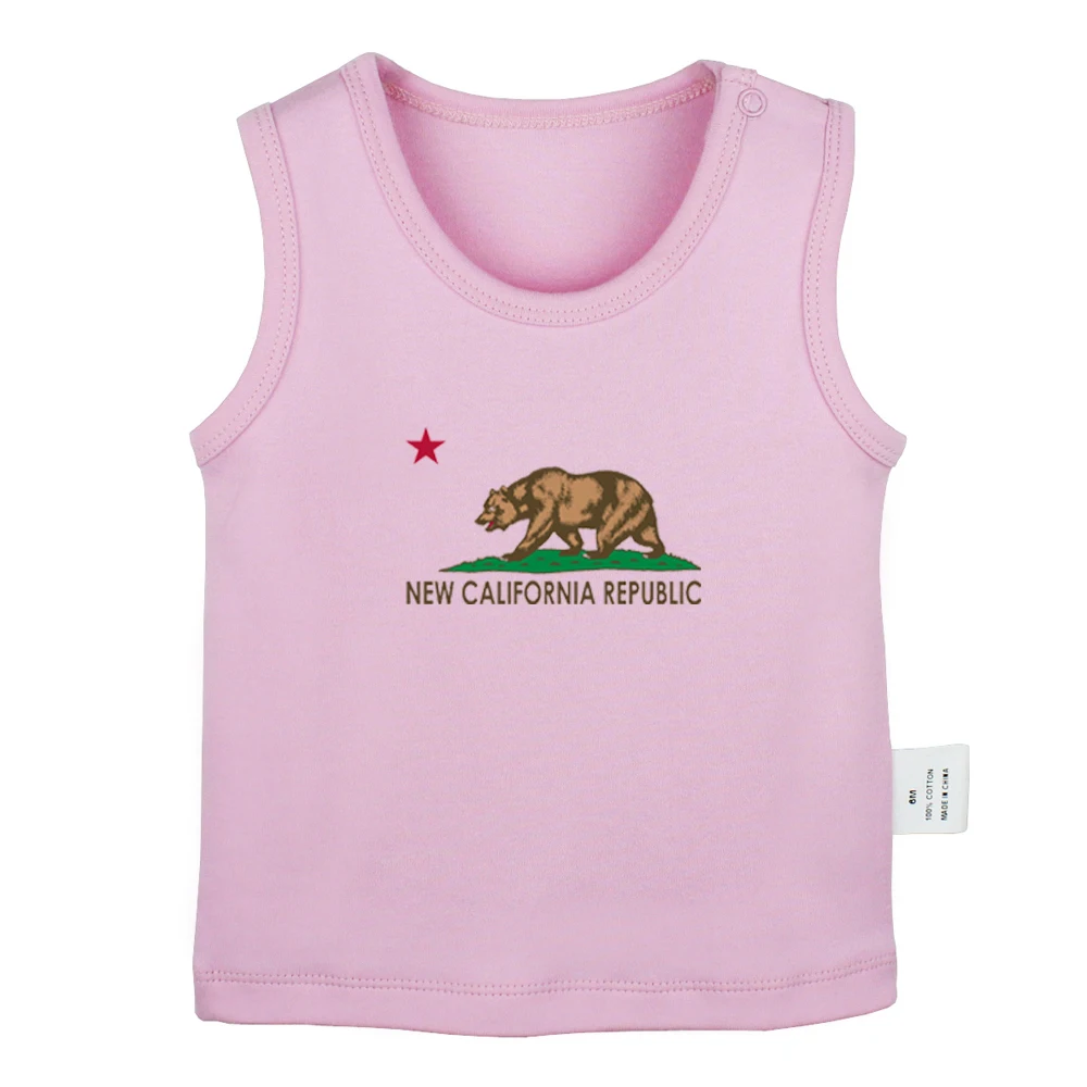 WILD CAT PAW Famous Call For NIA California Республика дизайн новорожденных Детские майки футболки жилет для малышей хлопковая одежда для новорожденных без рукавов