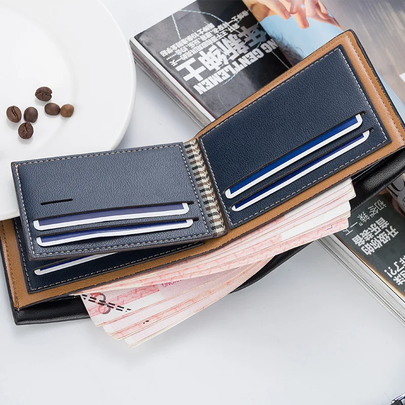 2019 New Men Wallets Purse Men Brand striped Card purse Mens Wallet Wholesale price Pocket wallet fashion Short Slim Male 078