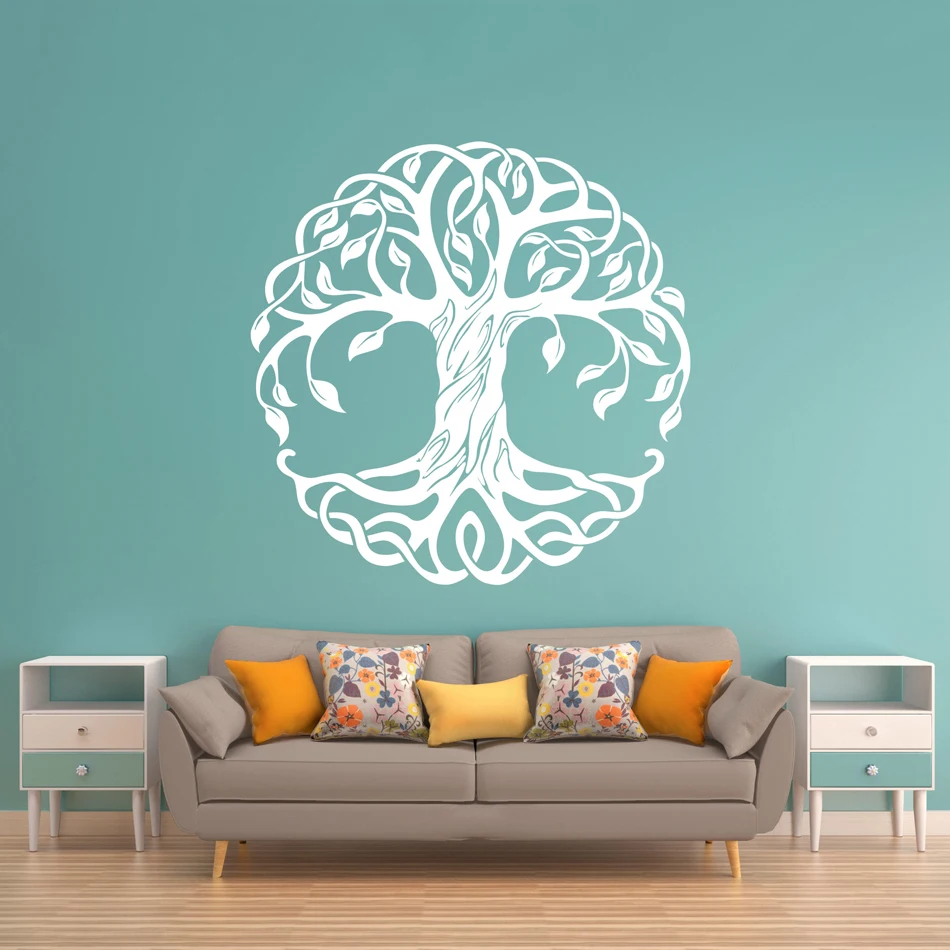 

Tree Decals Wall Art Bedroom Decor Tree Wall Sticker Tree Of Life Decal Cosmic Tree Mandala Decal Wall Stencil B454